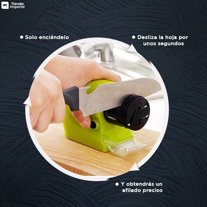 Afilador Wire — Deja tus cuchillos como nuevos en 10 segundos.