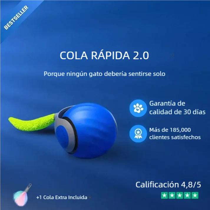 TailPlay 2.0 – Pelota Inteligente Con Cola Para Gatos