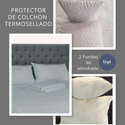 CalmaBed - Protector De Colchón + Fundas de almohadas - [PROMOCIÓN DISPONIBLE SOLO HOY]