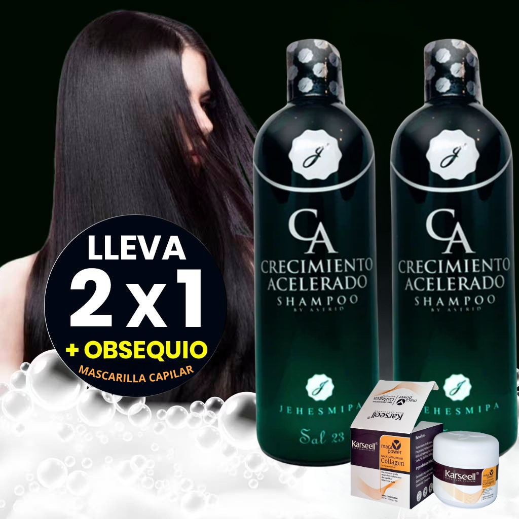 SHAMPOO CRECIMIENTO ACELERADO + OBSEQUIO (MASCARILLA CAPILAR)