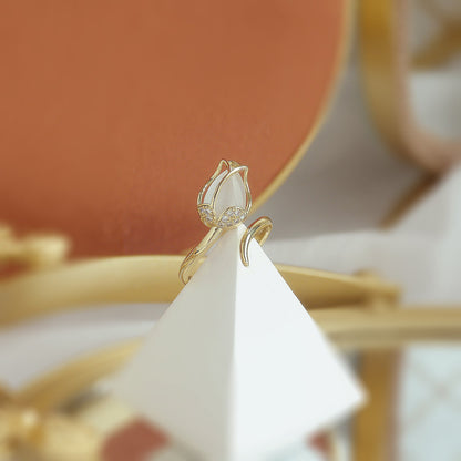 TULIPAN ANILLO AJUSTABLE  JOYERIA EXCLUSIVA - [PROMOCIÓN DISPONIBLE SOLO HOY]