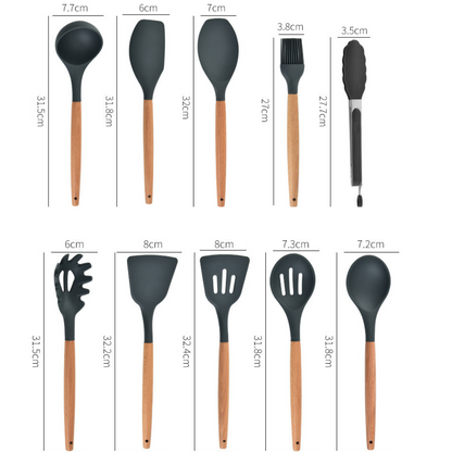 CocinaOn Set de 11 Utensilios de Cocina Alta Resistencia - [PROMOCIÓN DISPONIBLE SOLO HOY]