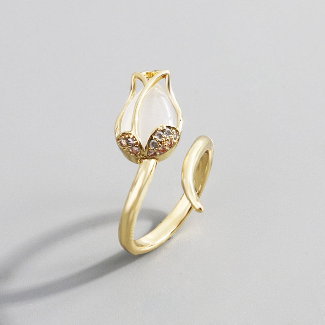 TULIPAN ANILLO AJUSTABLE  JOYERIA EXCLUSIVA - [PROMOCIÓN DISPONIBLE SOLO HOY]