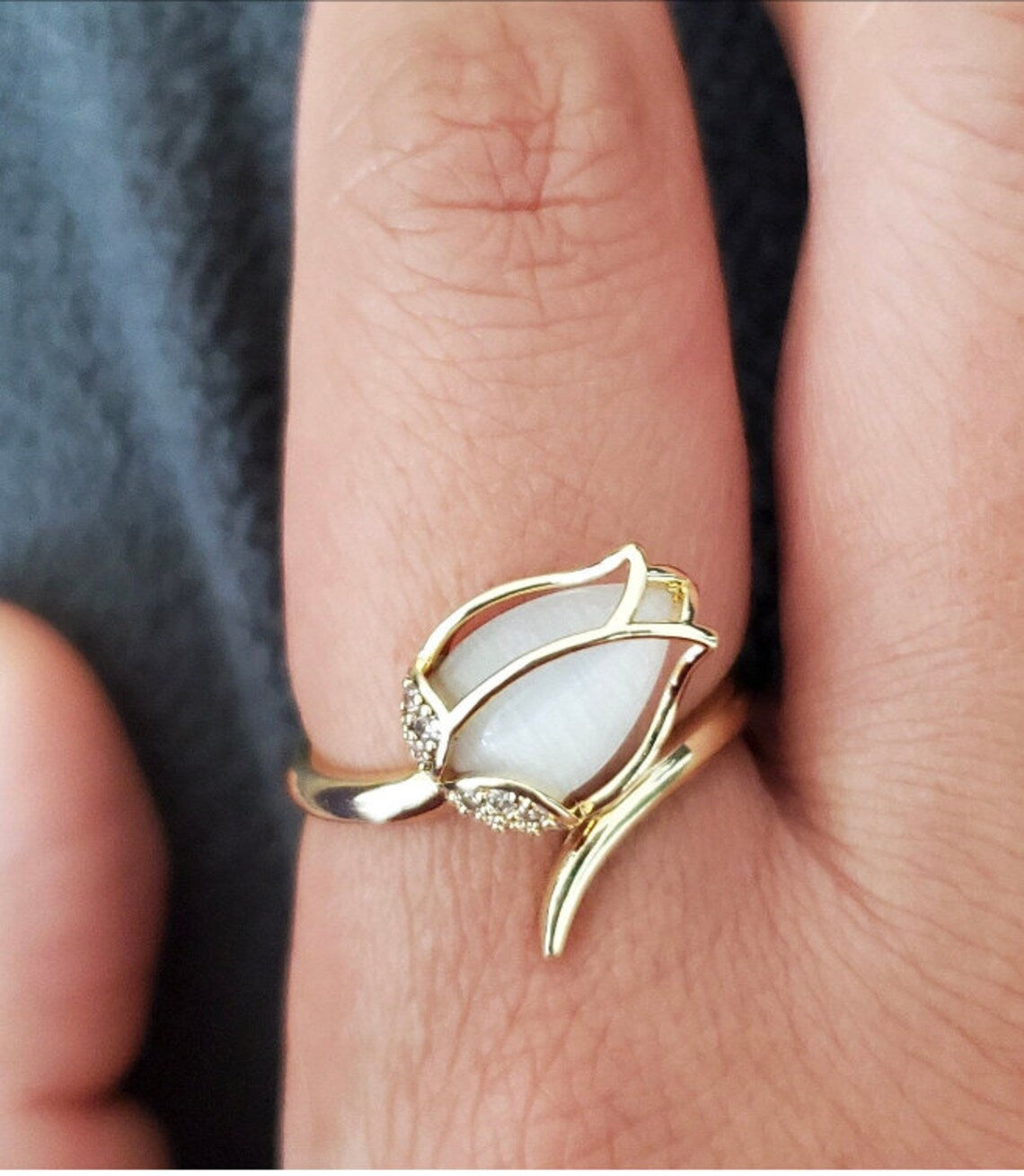 TULIPAN ANILLO AJUSTABLE  JOYERIA EXCLUSIVA - [PROMOCIÓN DISPONIBLE SOLO HOY]